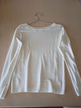 Women's Cream Lightweight Crewneck Sweater